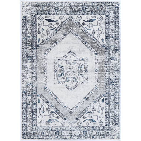 Provence PROV24 Cream/L.Grey Rug - 240x330 - Home & Garden
