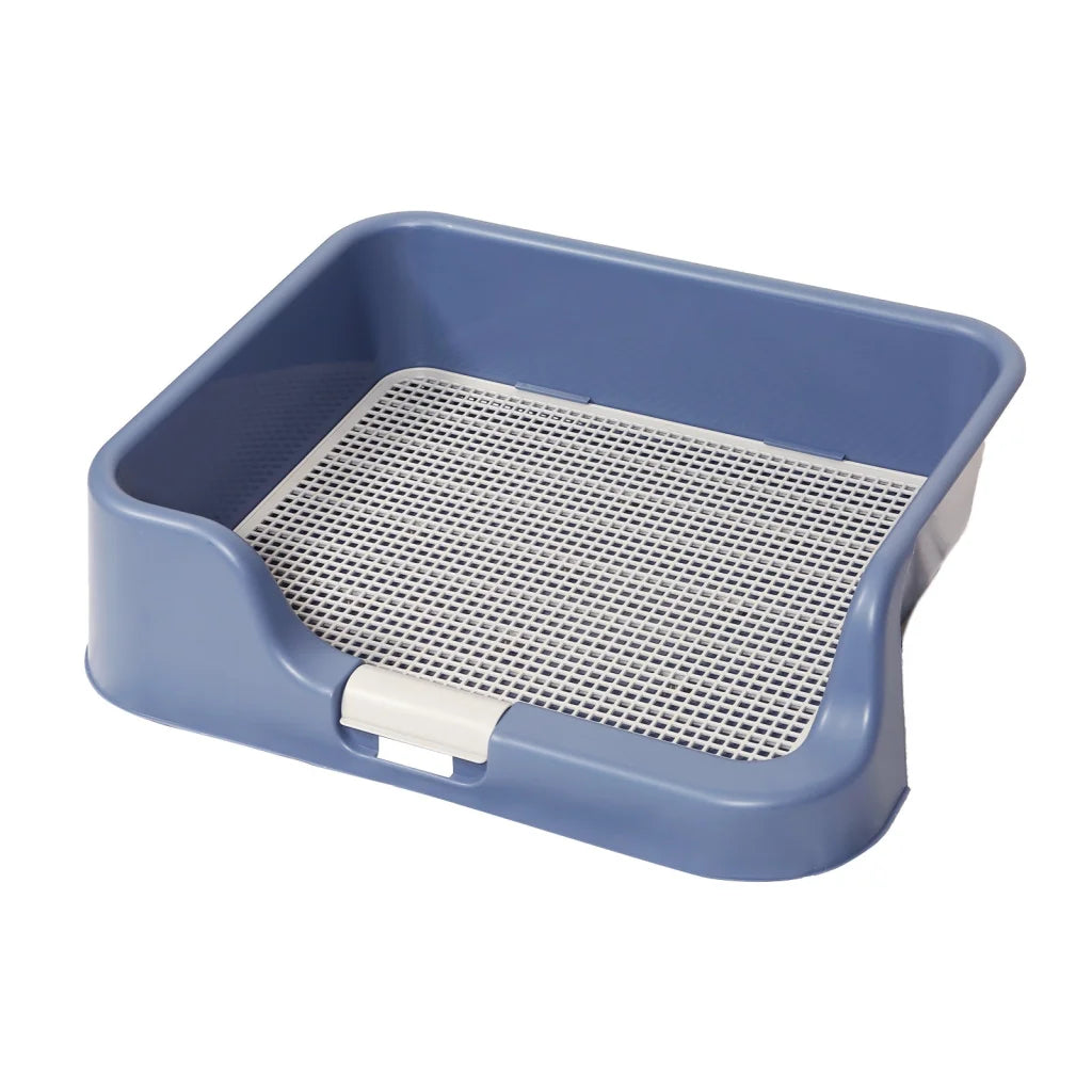 PS KOREA Blue Dog Pet Potty Tray Training Toilet Raised