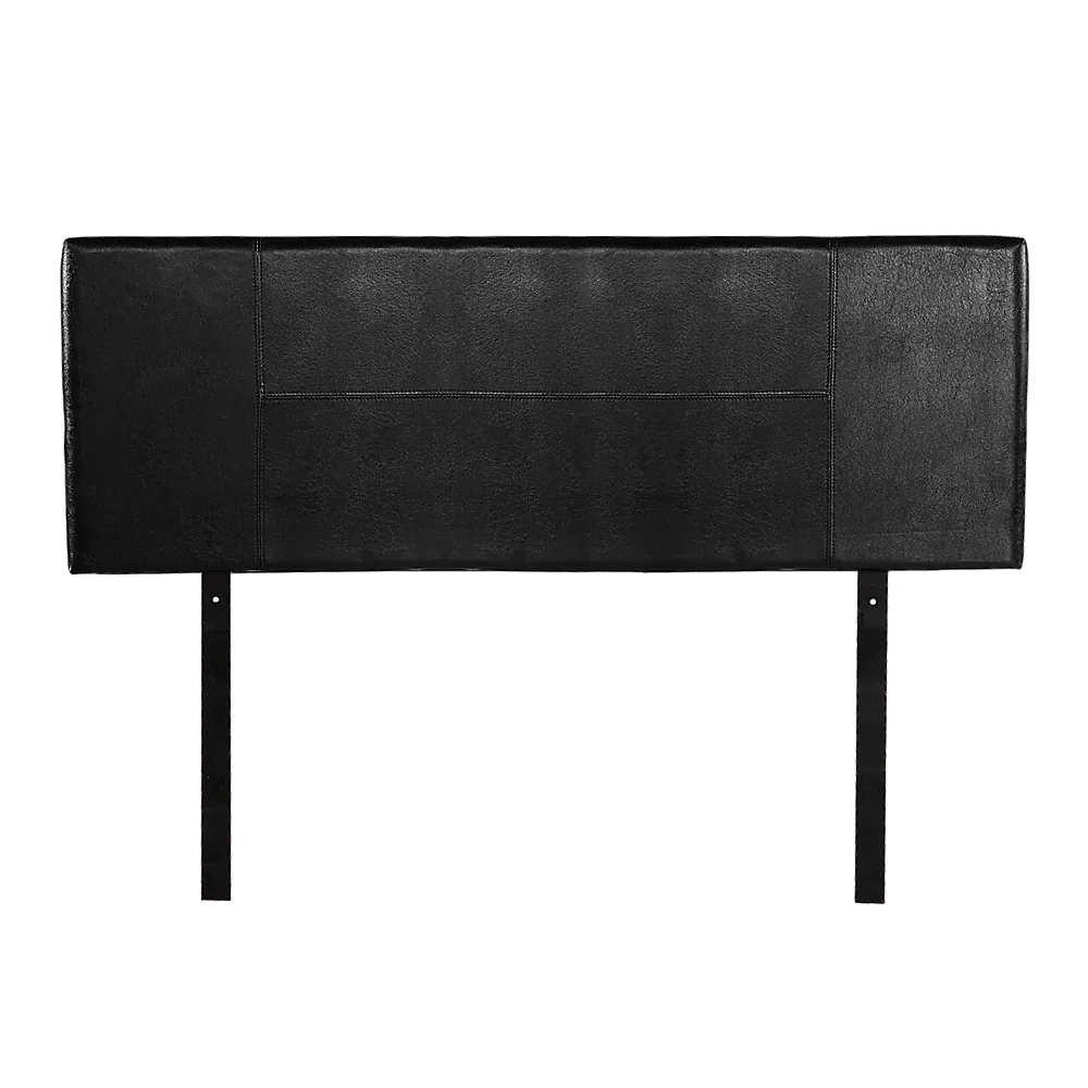 PU Leather Bed Headboard Bedhead Queen - Black - Bedroom
