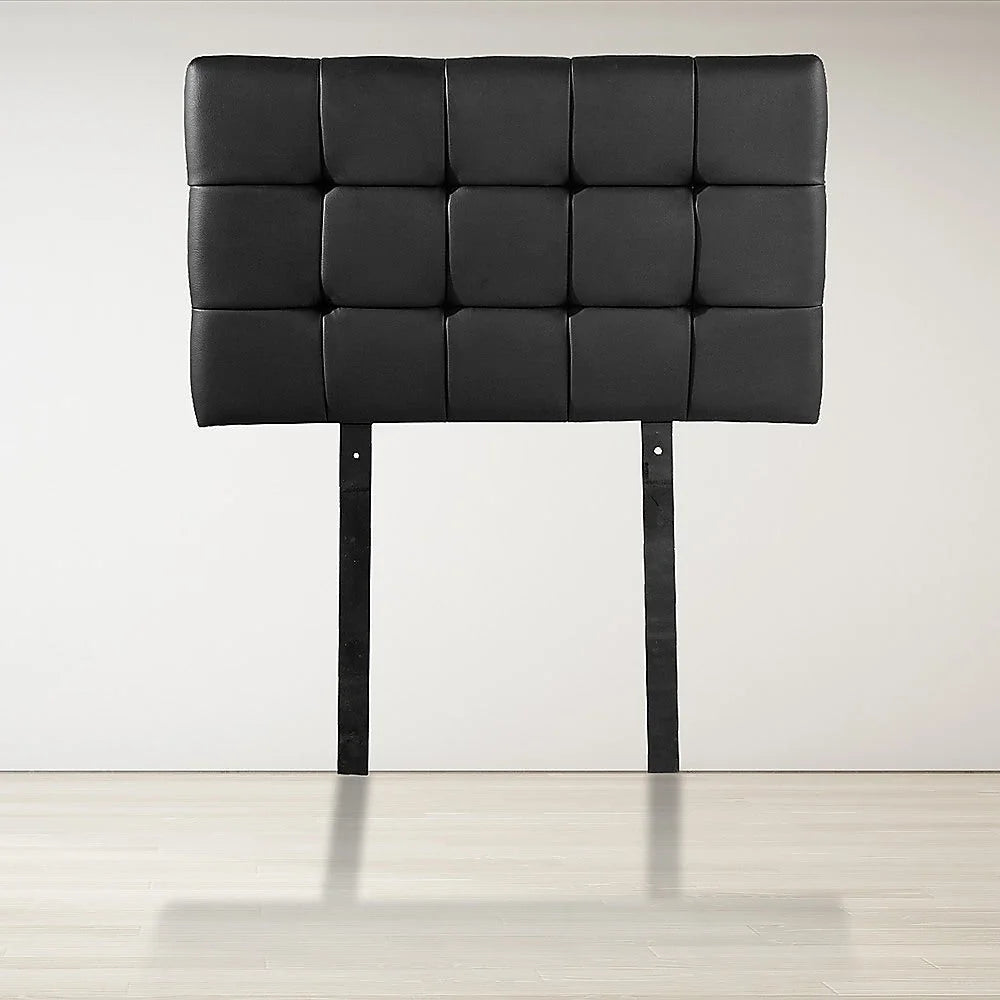 PU Leather Deluxe Bed Headboard Bedhead Single - Black