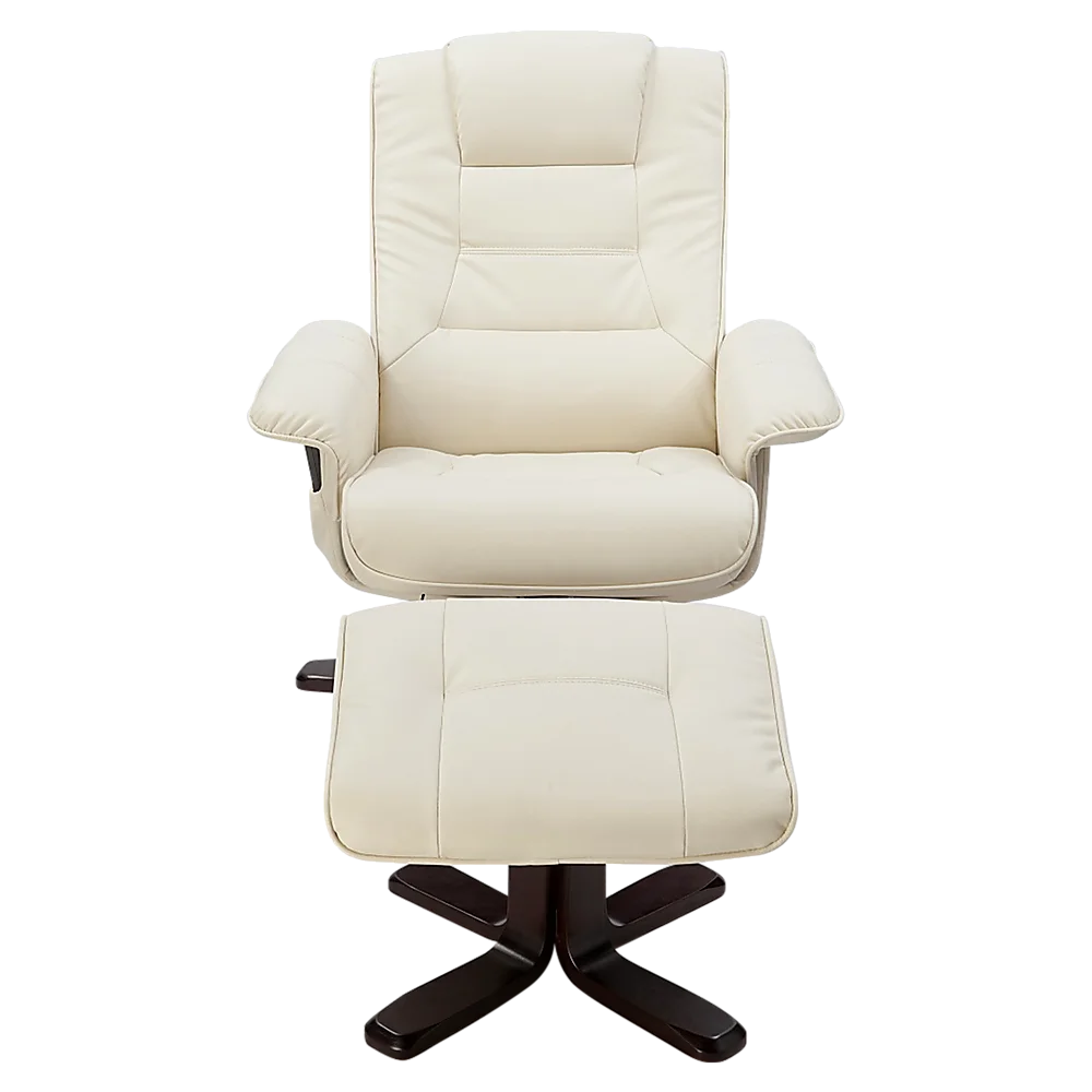 PU Leather Massage Chair Recliner Ottoman Lounge