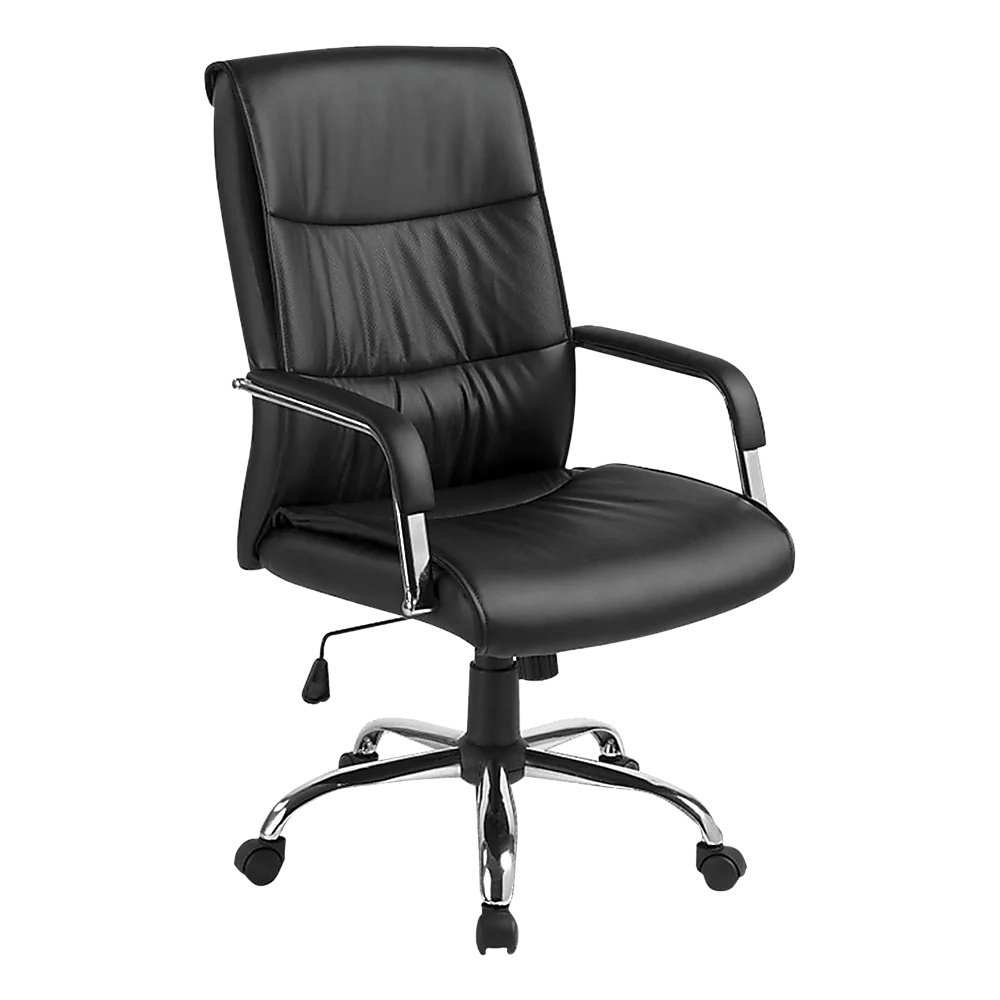 PU Leather Office Chair Executive Padded - Black - Office