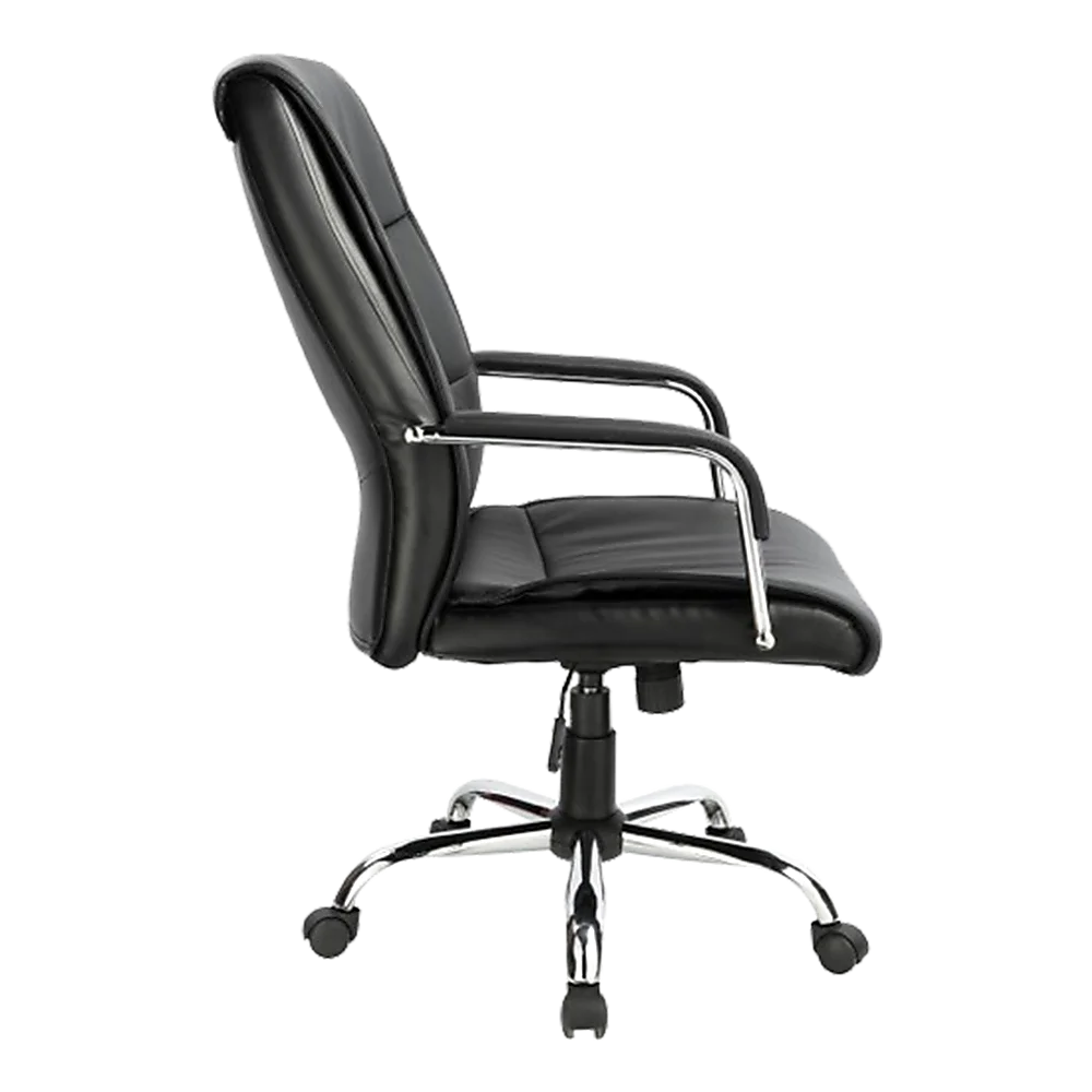 PU Leather Office Chair Executive Padded - Black - Office