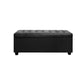 PU Leather Ottoman Storage Black bedroom 298