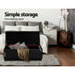 PU Leather Ottoman Storage Black bedroom 405