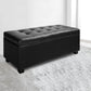 PU Leather Ottoman Storage Black bedroom 474