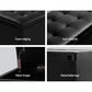 PU Leather Ottoman Storage Black bedroom 633