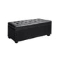 PU Leather Ottoman Storage Black bedroom 875