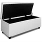 PU storage ottoman with large bedroom chest box foot
