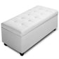 PU storage ottoman in a room setting