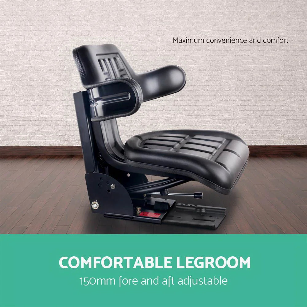 PU Leather Tractor Seat - Black - Others