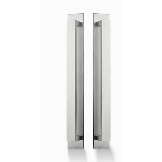 Pull Handle Stainless Steel Stylish Back-to-Back on Plate