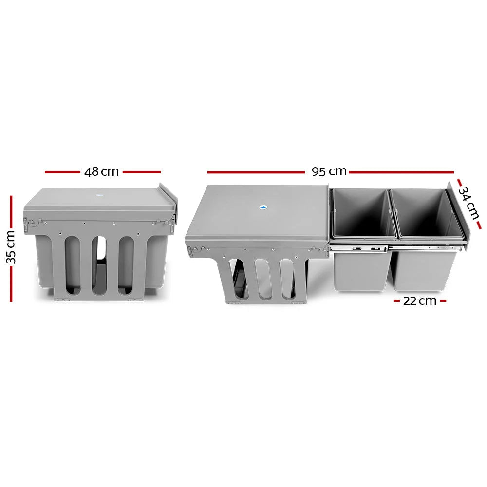Pull Out Bin 15L x 2