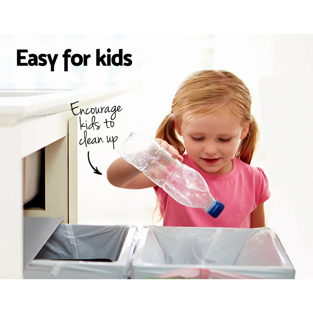 Pull Out Bin 15L x 2 Grey kitchen bins