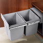 Pull-Out Bin 20L x 2 Grey - Kitchen Bins