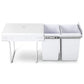 White 20l 2 pull out bin with dual
