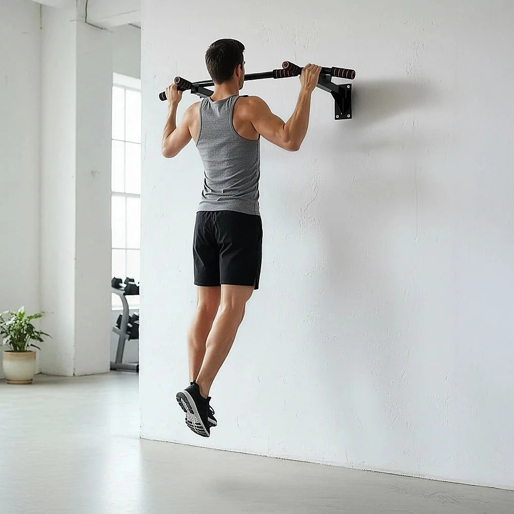 Pull up bar with handles, panels and accessory pieces
