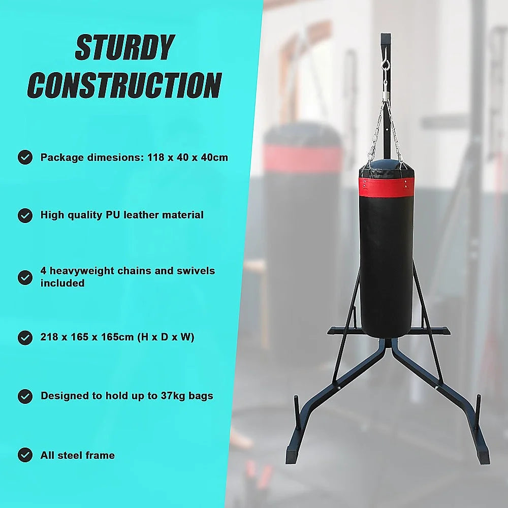 Punching Bag Freestanding 37kg Filled Heavy Duty - Fitness