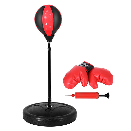 Punching Boxing Bag Stand Set with Gloves and Pump - Height