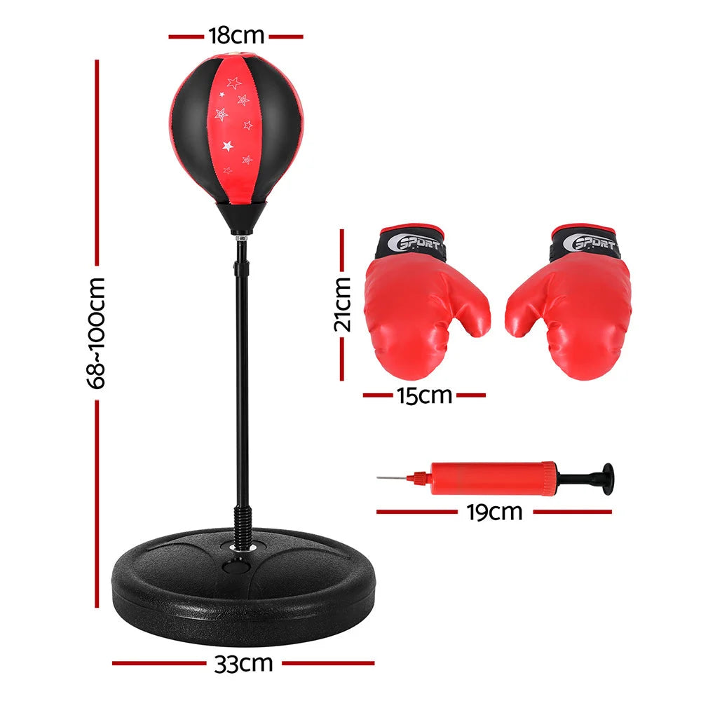Punching Boxing Bag Stand Set with Gloves and Pump - Height