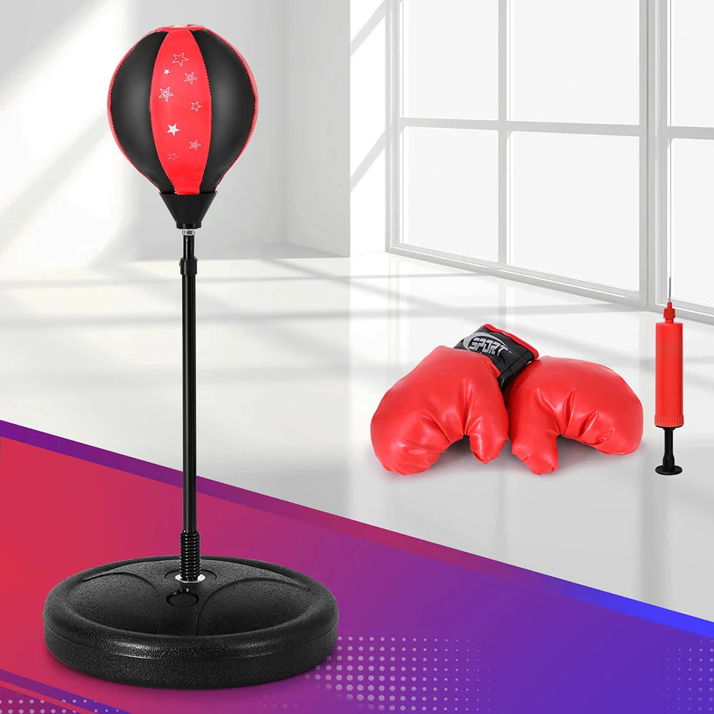 Punching Boxing Bag Stand Set with Gloves and Pump - Height