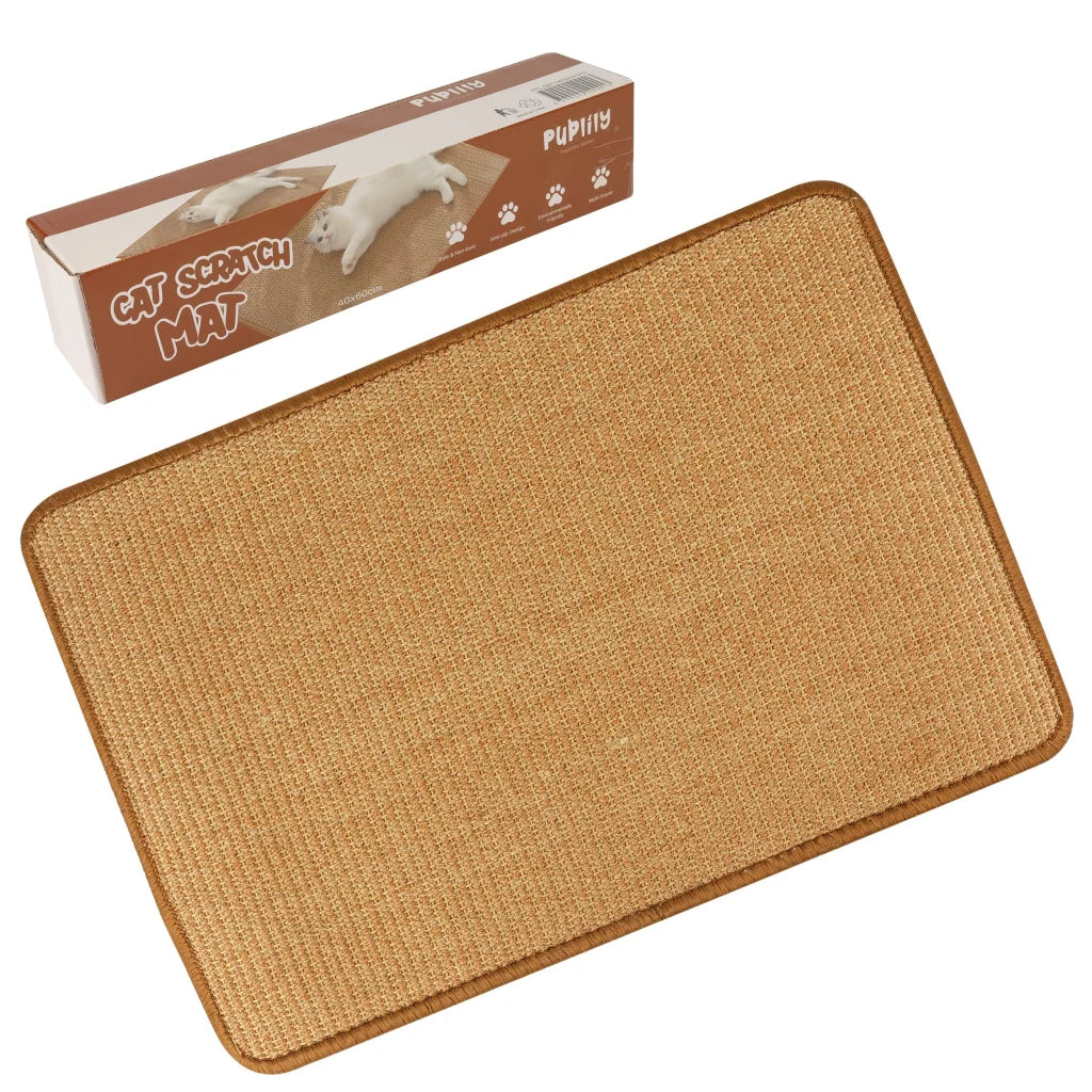 PupLily Natural Sisal Cat Scratch Mat 40 X 60 CM - Pet Care
