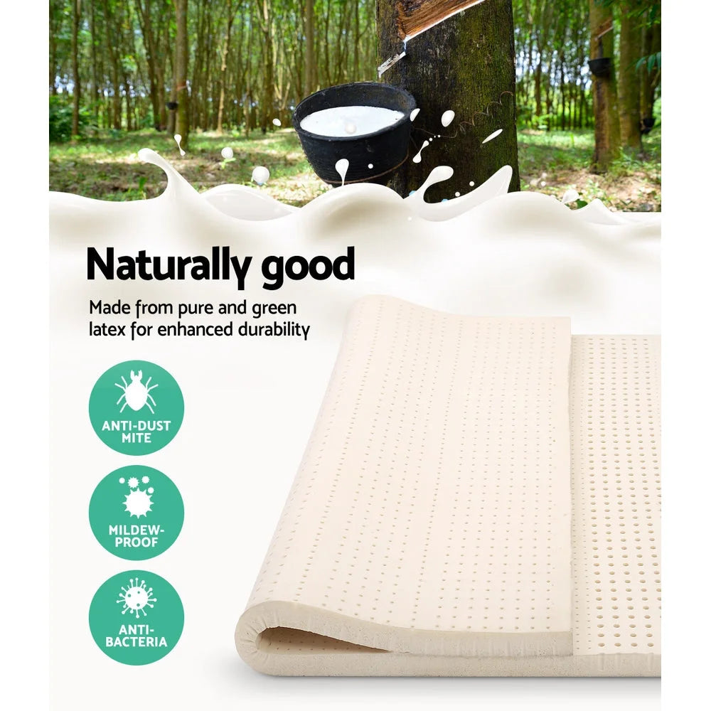 Pure Natural Latex Mattress Topper 7‑Zone 5 cm Queen