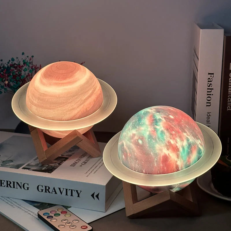 Purle And Blue 3D Saturn Ring Bluetooth Speaker