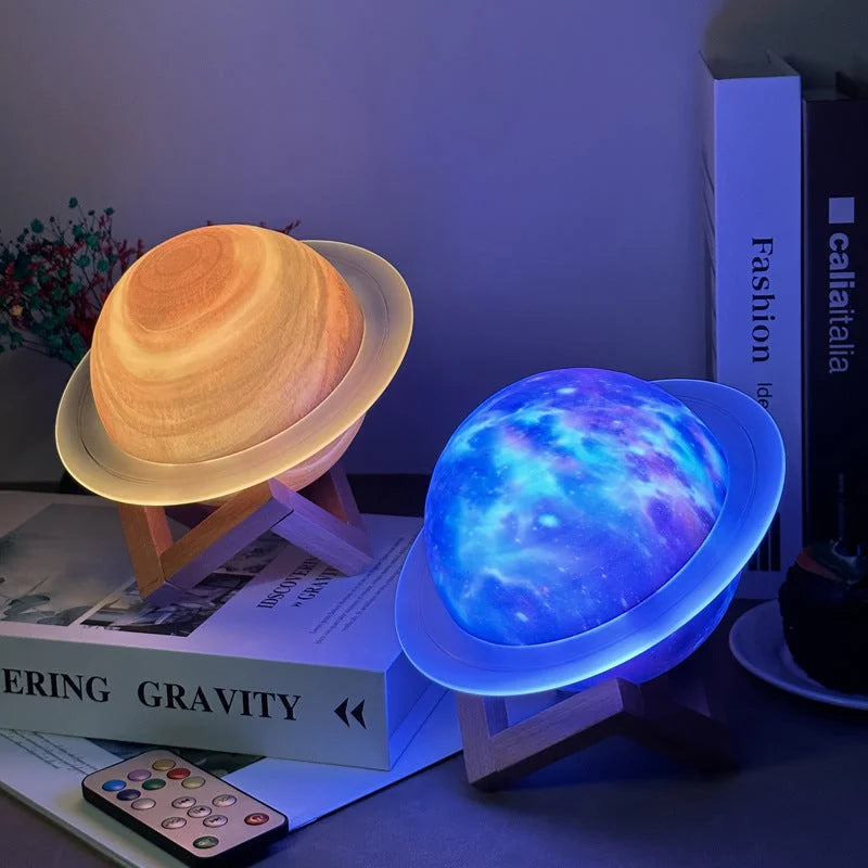 Purle And Blue 3D Saturn Ring Bluetooth Speaker