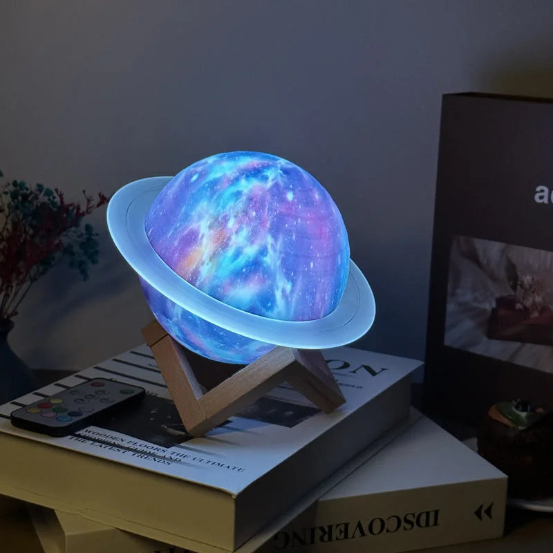 Purle And Blue 3D Saturn Ring Bluetooth Speaker