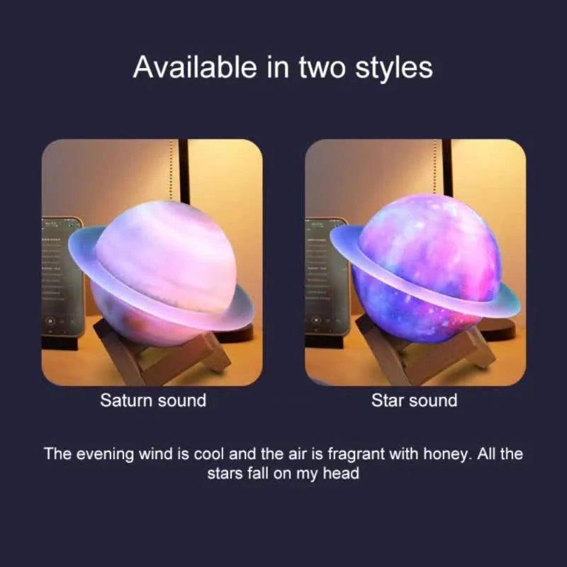 Purle And Blue 3D Saturn Ring Bluetooth Speaker