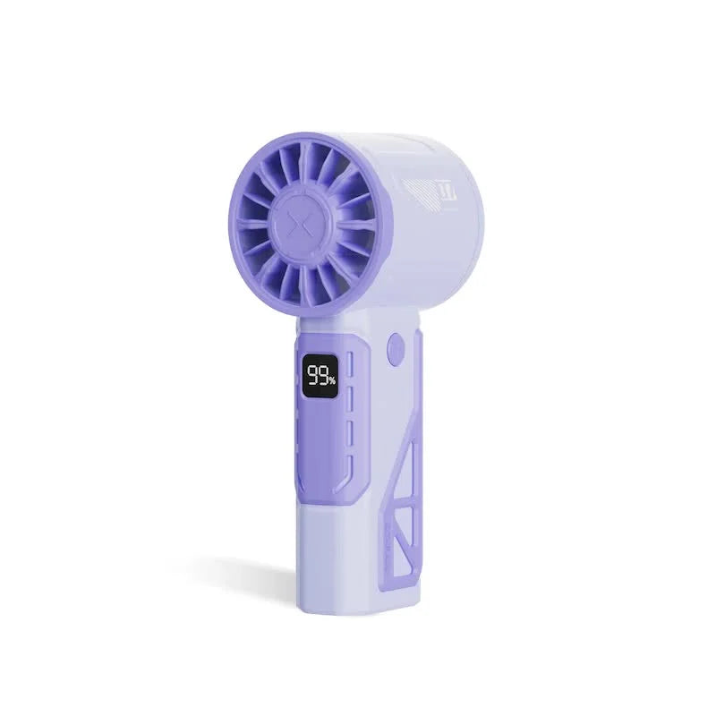 Purple 100-Speed Mecha Handheld Fan | USB Rechargeable