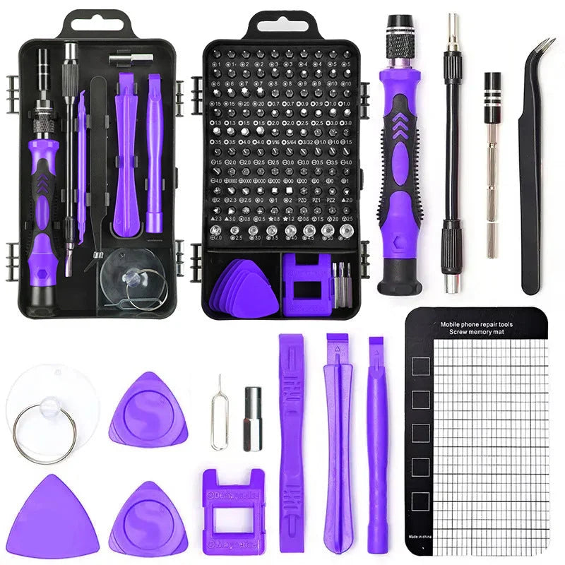 Purple 122-in-1 Precision Screwdriver Tool Kit