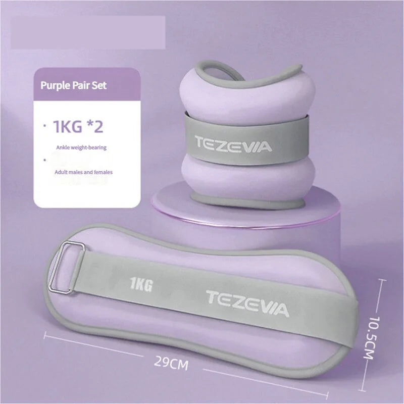 Purple Adjustable Weighted Leg & Wrist Sandbag Set - 1kg