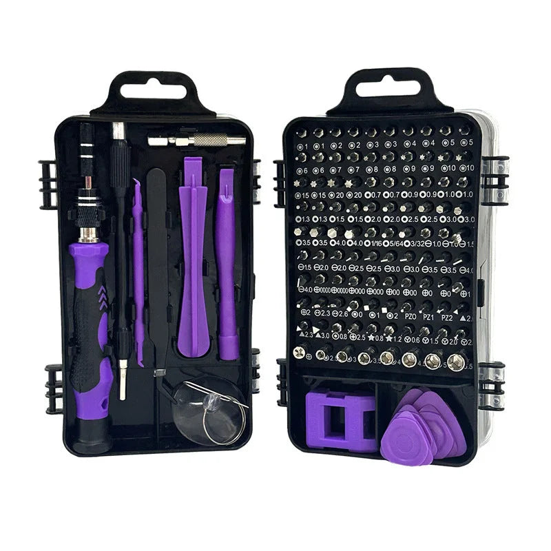 Purple and Black Professional 115-in-1 Precision