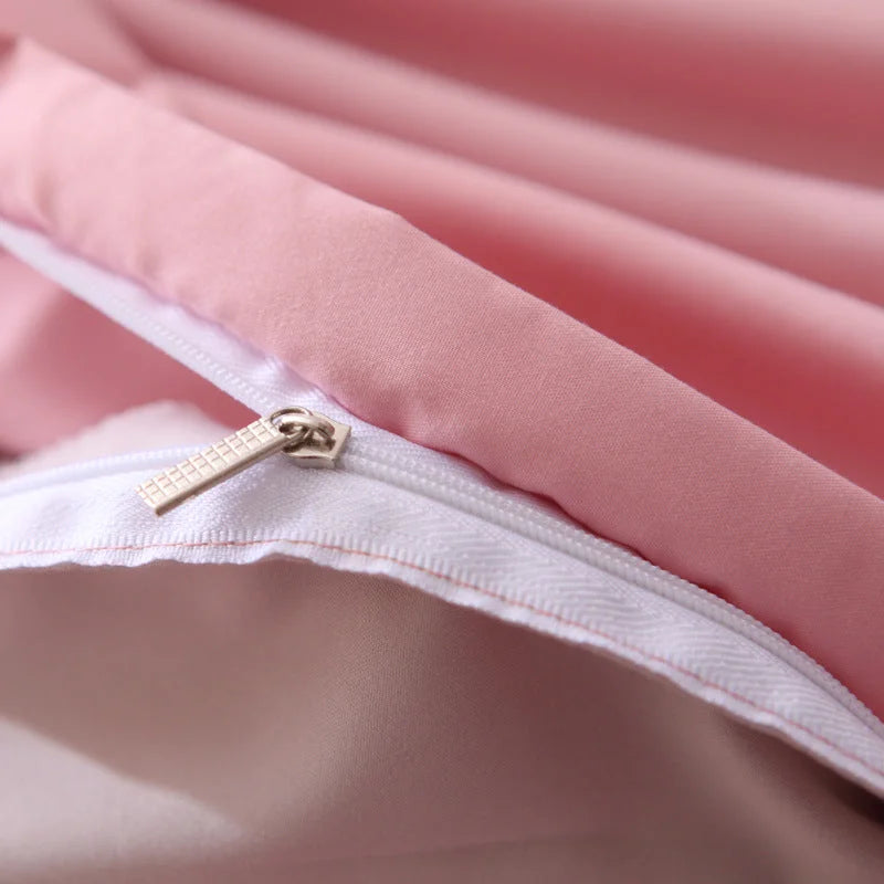 Purple And Light Pink Stitching Ultra-Soft Solid Color