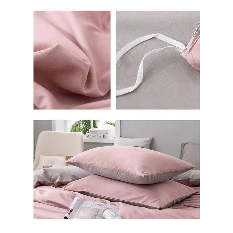 Purple And Light Pink Stitching Ultra-Soft Solid Color