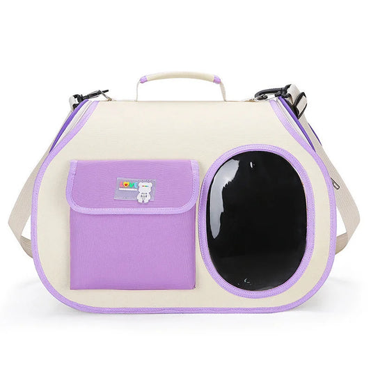 Purple Colors Pet Carrier Backpack Breathable Cat Carrier