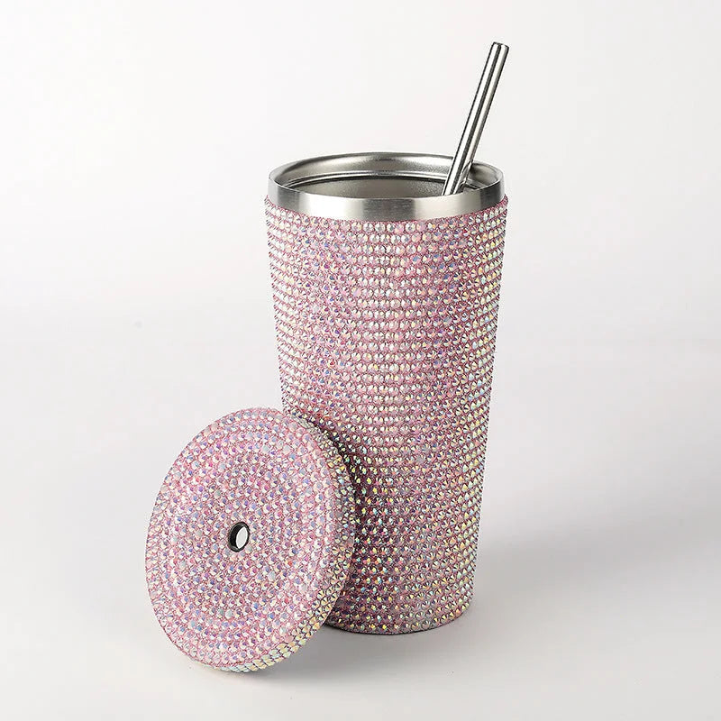 Purple Diamond Inlaid Insulated 304 Stainless