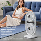 Purple Dual Head USB Rechargeable Desk Fan - Portable