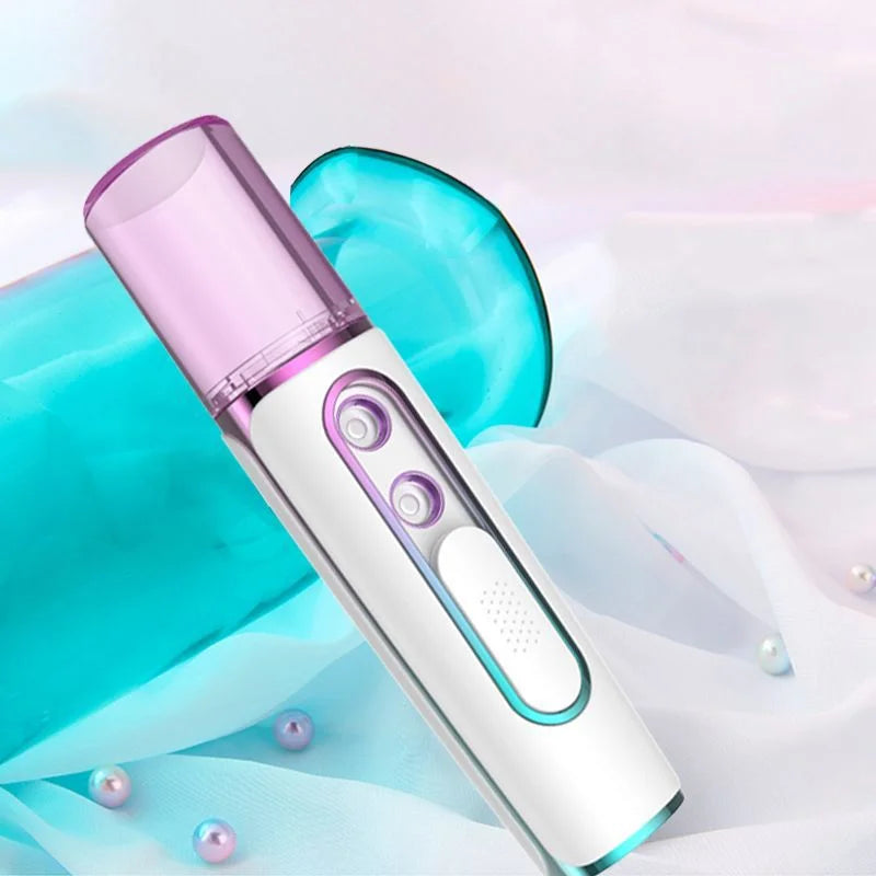 Purple Dual Nozzle Nano Facial Mister - USB Rechargeable