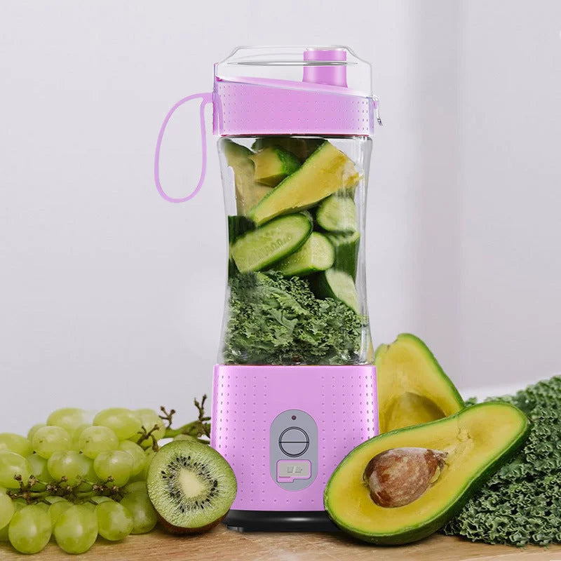 Purple Portable Mini Juicer - Rechargeable Electric Fruit