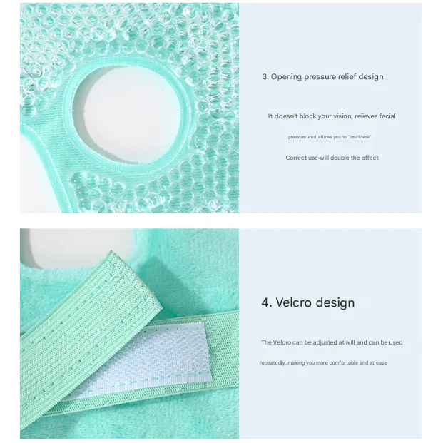 Purple Reusable Cooling Gel Bead Face Mask and Eye Mask Set