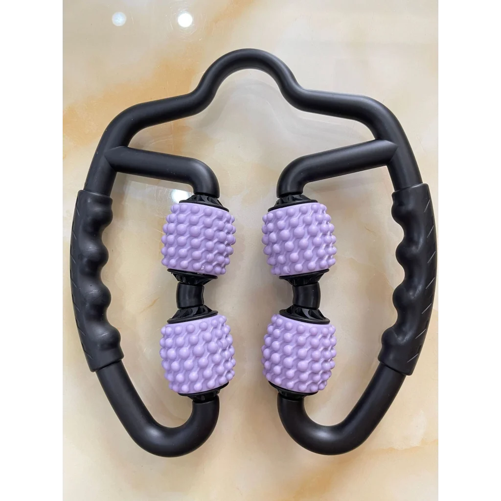 Purple Set of 2 Foam Roller Ring Leg Massagers - Muscle