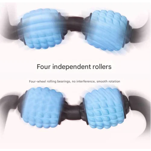 Purple Set of 2 Foam Roller Ring Leg Massagers with 2