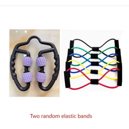 Purple Set of 2 Foam Roller Ring Leg Massagers with 2