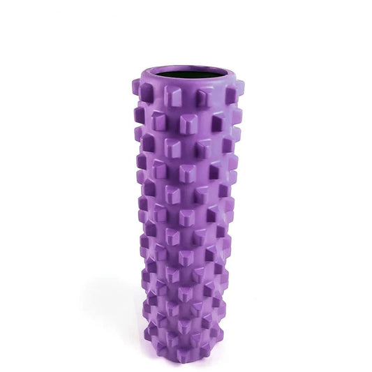 Purple Solid Yoga Foam Roller 45cm - Colorful Wolf Tooth