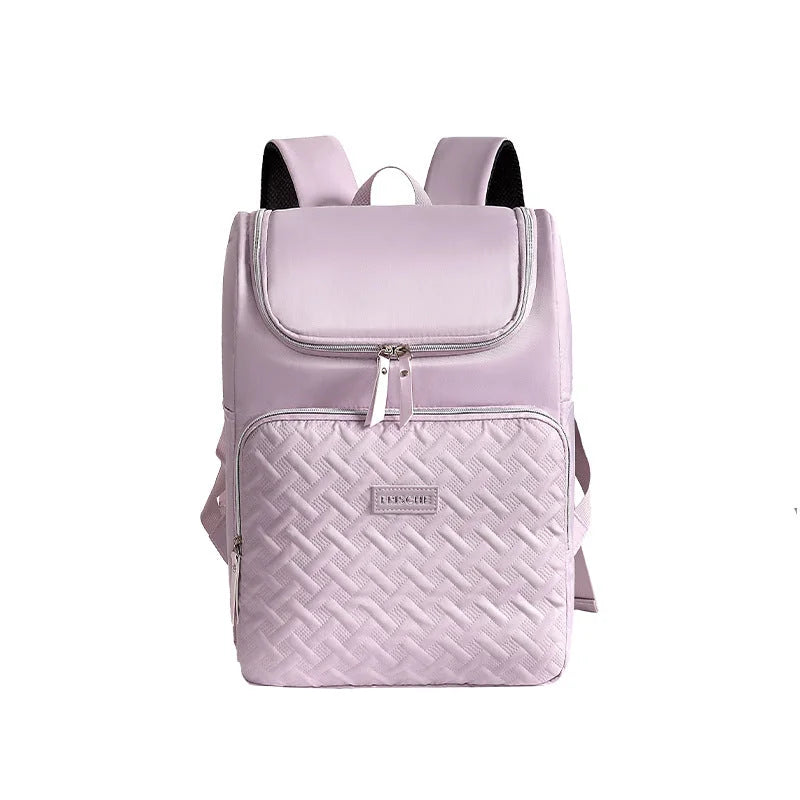 Purple Waterproof Insulated Backpack - Large Capacity
