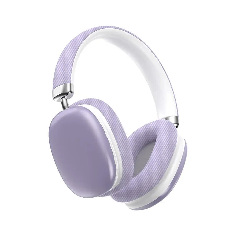 Purple Wireless Bluetooth Headphones - Over-Ear Deep Bass