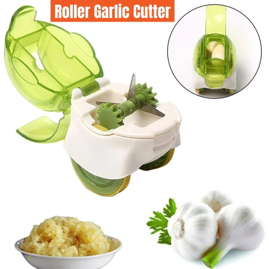 Push Garlic Crusher Roller Presser Slicer Mincer Kitchen